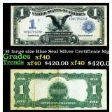 1899 "Black Eagle" $1 large size Blue Seal Silver