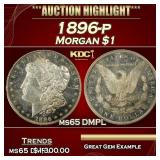 ***Major Highlight*** 1896-p Morgan Dollar $1 ms65