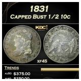 1831 Capped Bust Half Dime 1/2 10c Grades xf+