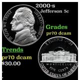 2000-s Proof Jefferson Nickel 5c pr70 dcam SEGS