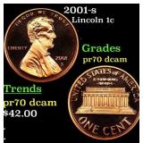 2001-s Proof Lincoln Cent 1c Grades GEM++ Proof De