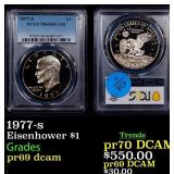 1977-s Proof Eisenhower Dollar $1 pr69 dcam PCGS