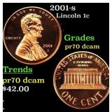 2001-s Proof Lincoln Cent 1c Grades GEM++ Proof De