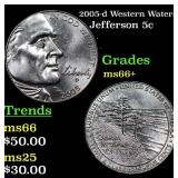 2005-d Western Waters Jefferson Nickel 5c Grades G