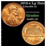 1970-s Lg Date Lincoln Cent 1c Grades GEM Unc RD