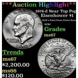 ***Auction Highlight*** 1974-d Eisenhower Dollar N