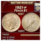 ***Major Highlight*** 1921-p Peace Dollar $1 Selec