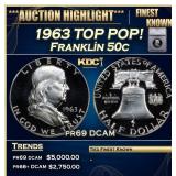 ***Major Highlight*** 1963 Proof Franklin Half Dol