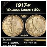 1917-p Walking Liberty Half Dollar 50c Grades Choi