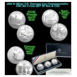 1994 $1 Silver U.S. Veterans 3-pc Commemorative UN