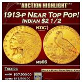 ***Major Highlight*** 1913-p Gold Indian Quarter E