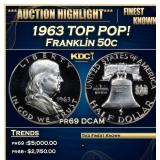 ***Major Highlight*** 1963 Proof Franklin Half Dol