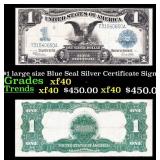 1899 "Black Eagle" $1 large size Blue Seal Silver