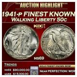 ***Major Highlight*** 1941-p Walking Liberty Half