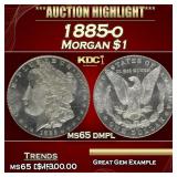 ***Major Highlight*** 1885-o Morgan Dollar $1 ms65