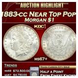 ***Major Highlight*** 1883-cc Morgan Dollar Near T