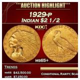 ***Major Highlight*** 1929-p Gold Indian Quarter E