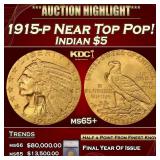 ***Major Highlight*** 1915-p Gold Indian Half Eagl