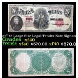 1907 "WoodChopper" $5 Large Size Legal Tender Note