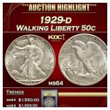 ***Major Highlight*** 1929-d Walking Liberty Half