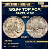 ***Major Highlight*** 1929-p Buffalo Nickel TOP PO