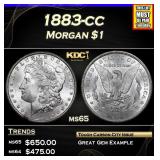 1883-cc Morgan Dollar $1 Grades GEM Unc