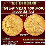 ***Major Highlight*** 1915-p Gold Indian Quarter E