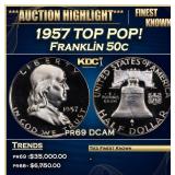 ***Major Highlight*** 1957 Proof Franklin Half Dol