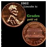 1962 Proof Lincoln Cent 1c Grades Gem++ Proof Red