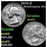 1976-d Washington Quarter 25c Grades GEM+ Unc