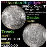 1880-p Morgan Dollar Near Top Pop! $1 ms66+ SEGS