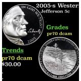 2005-s Western Waters Proof Jefferson Nickel 5c pr