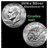 1974-s Silver Eisenhower Dollar 1 Grades GEM++ Unc