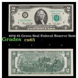 1976 $2 Green Seal Federal Reserve Note Grades Gem