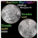 1896-p Morgan Dollar $1 ms67 SEGS