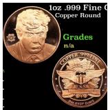 1oz .999 Fine Copper Bullion Round - Donald Trump