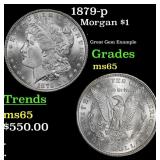 1879-p Morgan Dollar $1 Grades GEM Unc