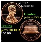 2001-s Proof Lincoln Cent 1c pr70 rd DCAM SEGS