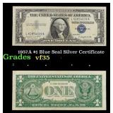 1957A $1 Blue Seal Silver Certificate Grades vf++