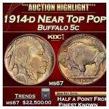 ***Major Highlight*** 1914-d Buffalo Nickel Near T