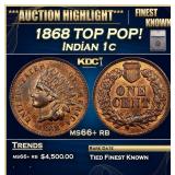 ***Major Highlight*** 1868 Indian Cent TOP POP! 1c