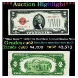 ***Major Highlight*** **Star Note** 1928C $2 Red S