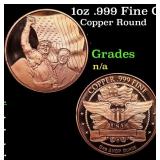 1oz .999 Fine Copper Bullion Round - Trump Style G