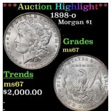 ***Major Highlight*** 1898-o Morgan Dollar $1 ms67