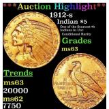 ***Major Highlight*** 1912-s Gold Indian Half Eagl