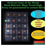 20 Great Coins of the World, hand selected, many t