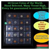 20 Great Coins of the World, hand selected, many t