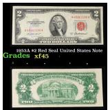 1953A $2 Red Seal United States Note Grades xf+