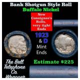 Buffalo Nickel Shotgun Roll in Old Bank Style 