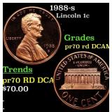 1988-s Proof Lincoln Cent 1c pr70 rd DCAM SEGS